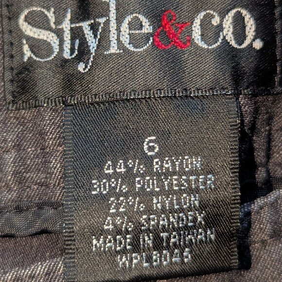 Style&co Gray Flare Leg Dress Pants, Sz 6 - Picture 3 of 4